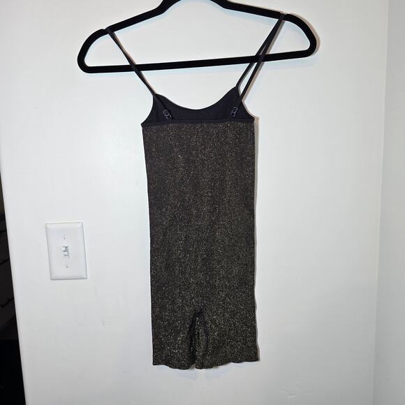 Free People Bodysuit XS/S Sparkle Seamless Metallic Cami Lurex Romper Festival - Picture 2 of 6